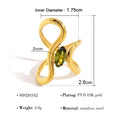 Gold Plated Irregular Crystal Ring