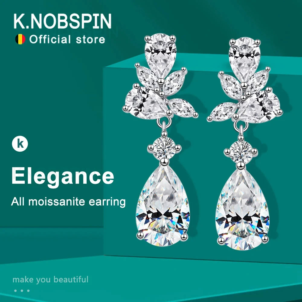Moissanite Sterling Silver Stud Earrings