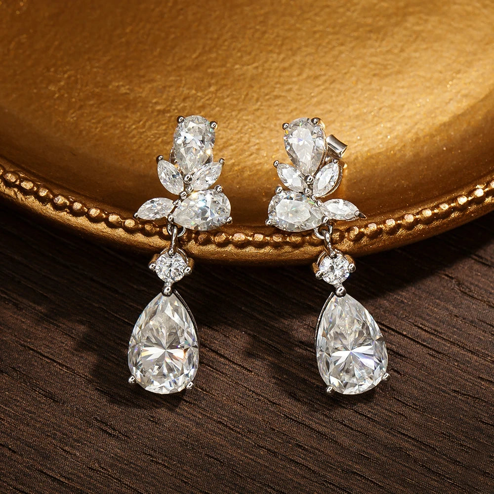Moissanite Sterling Silver Stud Earrings