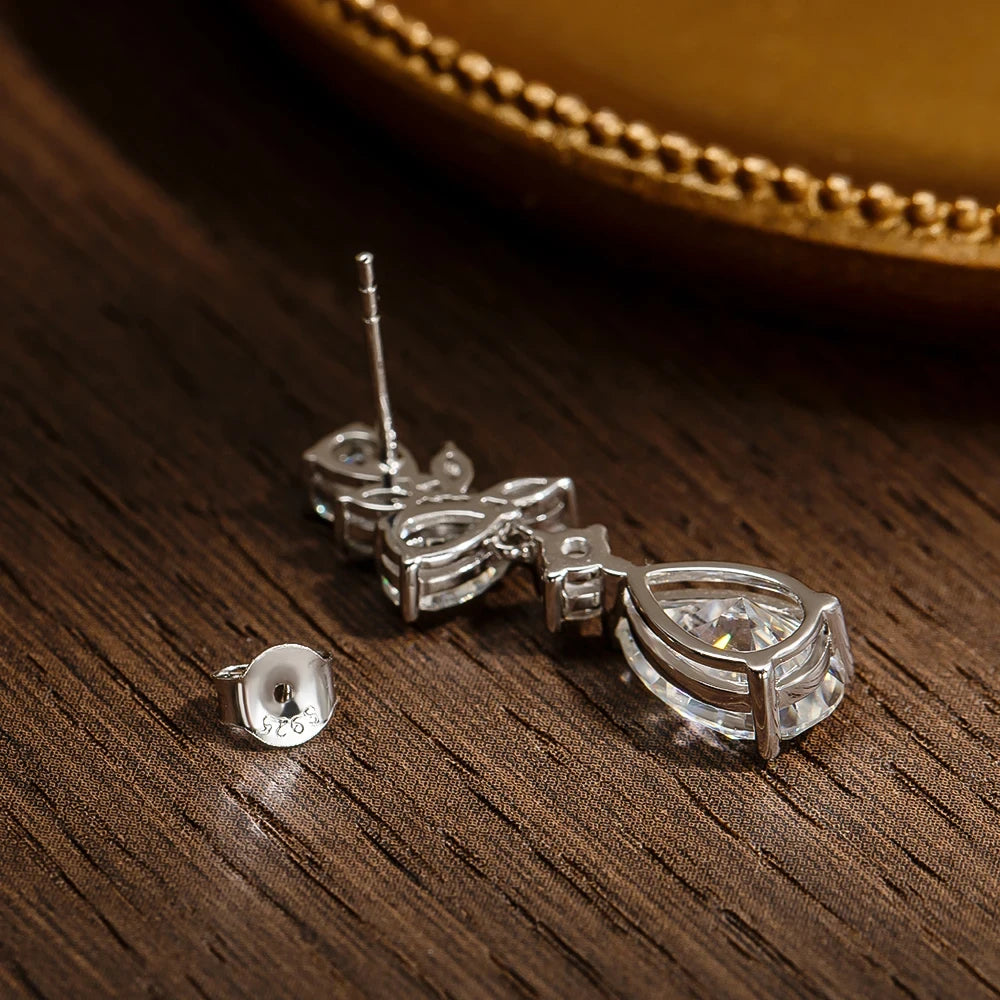 Moissanite Sterling Silver Stud Earrings