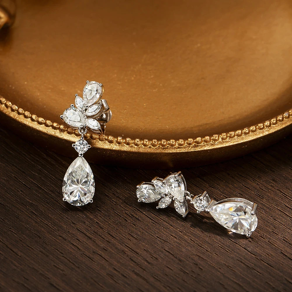 Moissanite Sterling Silver Stud Earrings