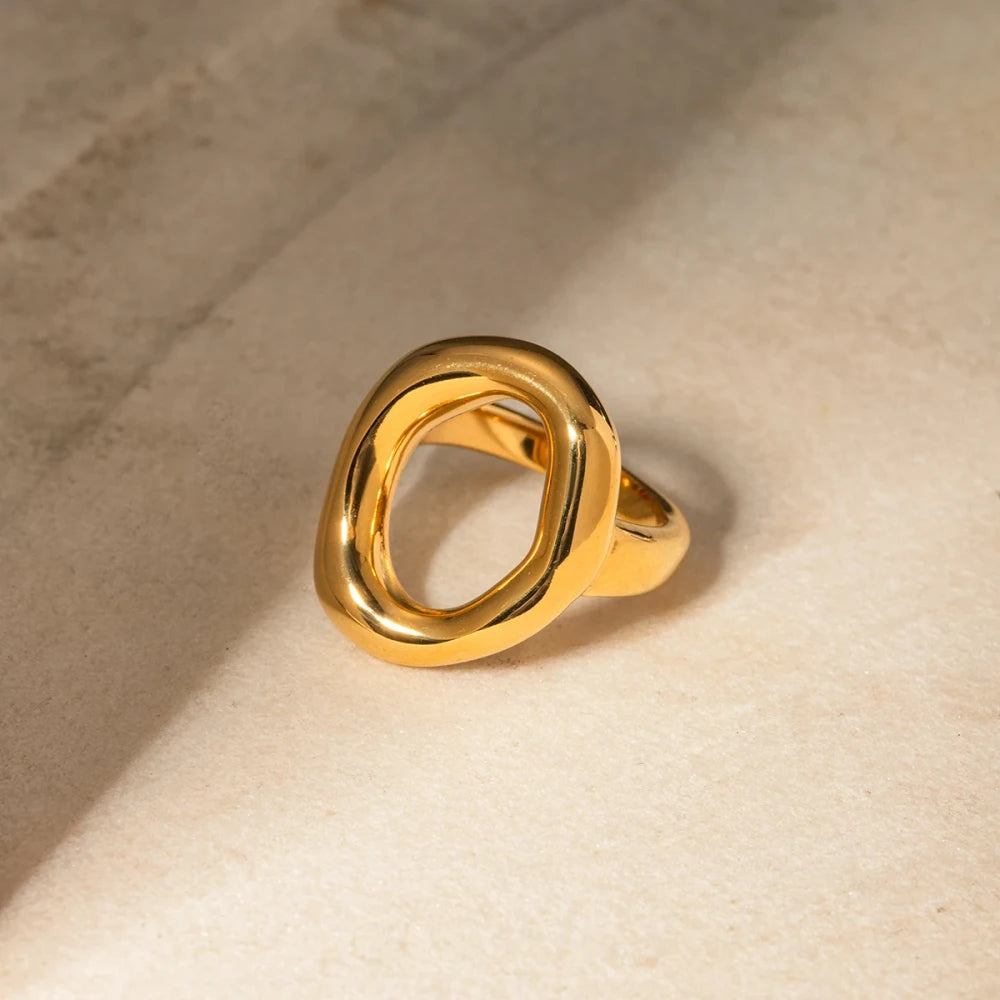 Gold Plated Stainless Steel Party Ring