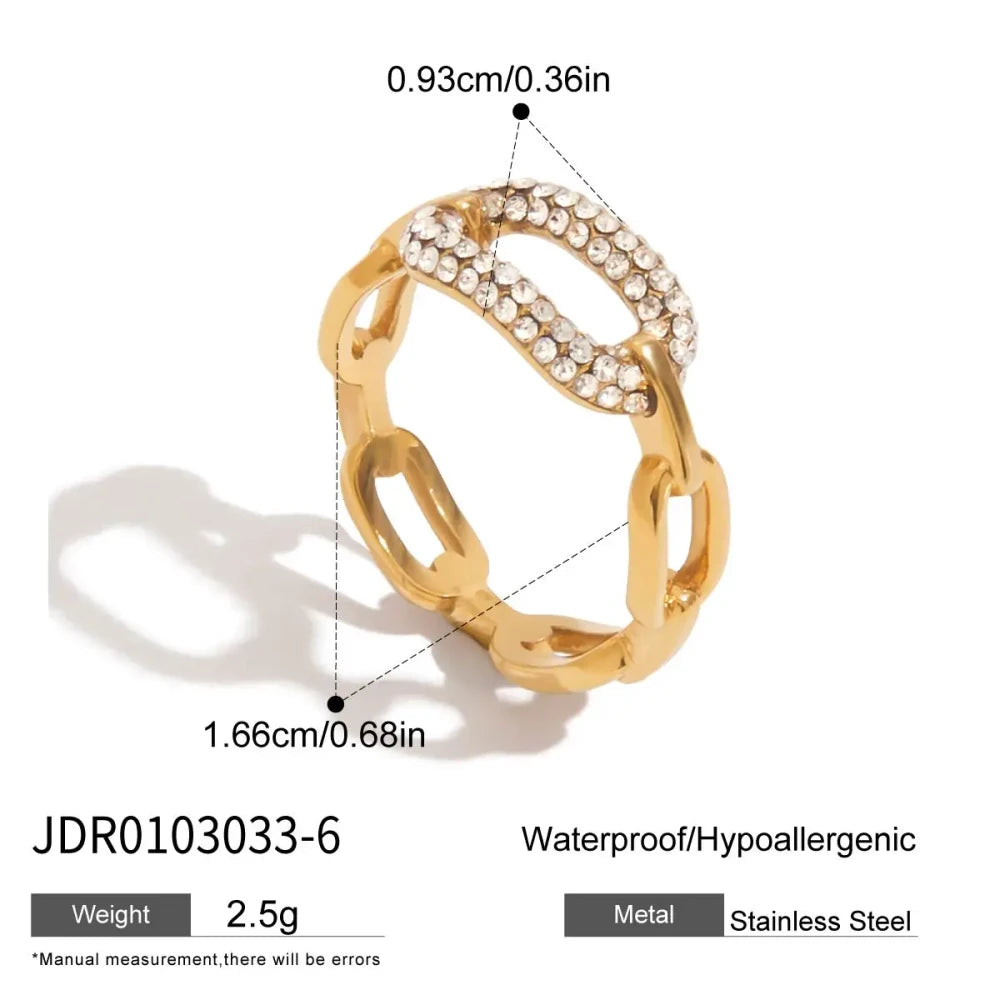 Gold Plated Stainless Steel Party Ring