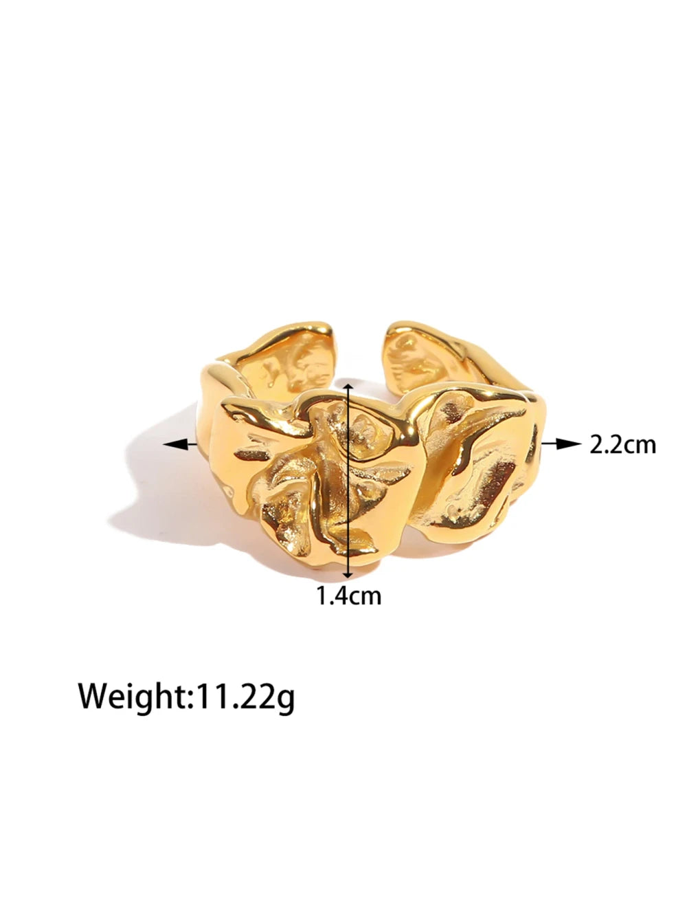 Gold Plated Stainless Steel Party Ring