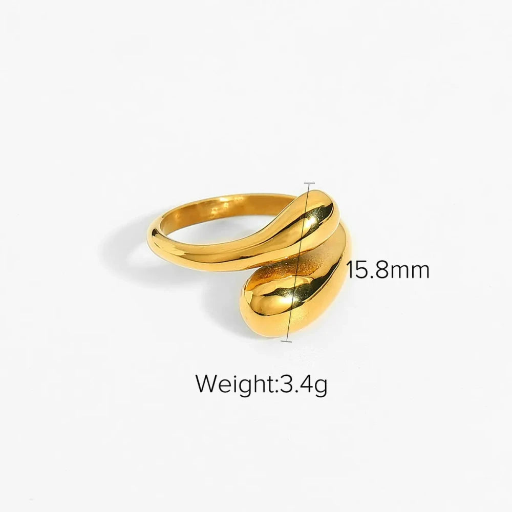 Gold Plated Stainless Steel Party Ring
