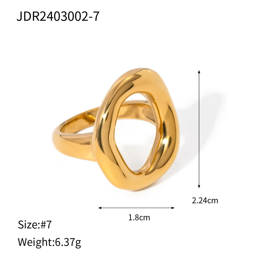 Gold Plated Stainless Steel Party Ring
