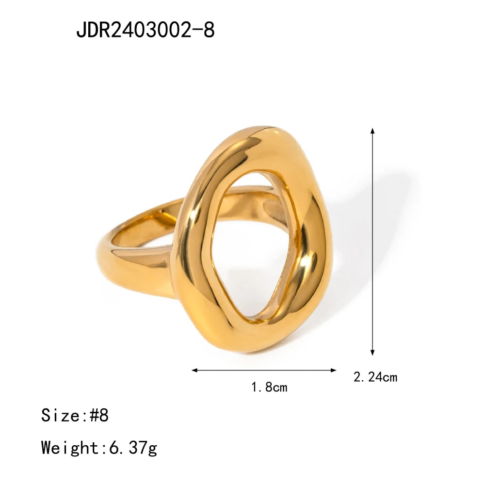 Gold Plated Stainless Steel Party Ring