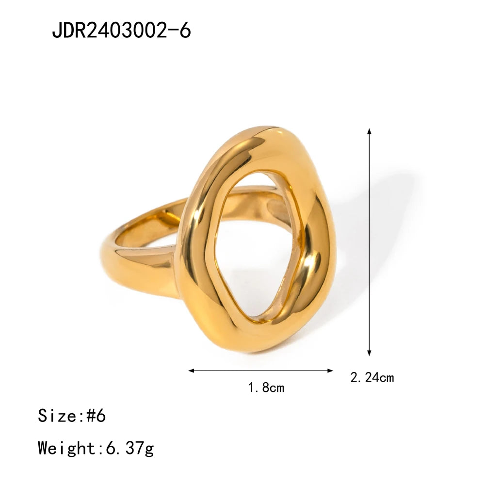 Gold Plated Stainless Steel Party Ring
