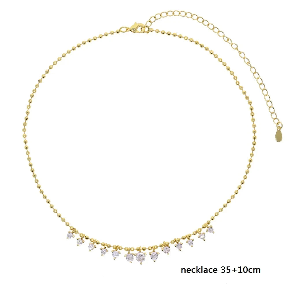 Cubic Zirconia Snake Chain Necklace