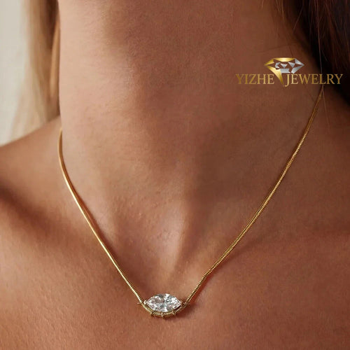 Cubic Zirconia Snake Chain Necklace
