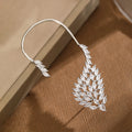 Swan Wing Copper Ear Cuff with Sparkling Gemstones
