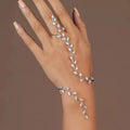 Leaf Zircon Bridal Hand Chain for Weddings & Special Events